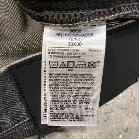 Gap Skinny Stretch Jeans Grey 30x30 - Picture 6 of 6